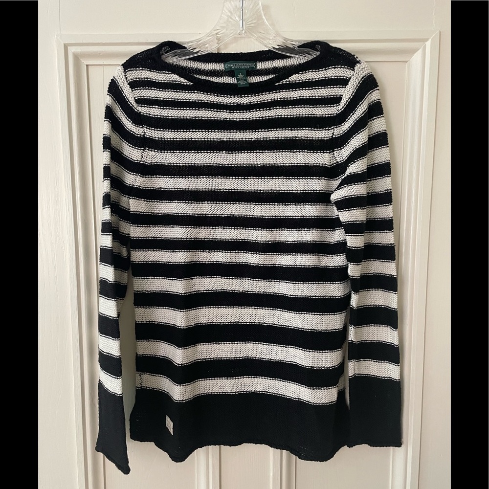 NWOT Ralph Lauren Linen Striped Sweater
